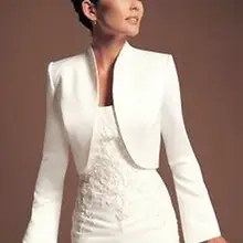 Горячая распродажа Новое Элегантное болеро из атласа с длинным рукавом свадебное болеро для невесты s шали Женское пальто шраг