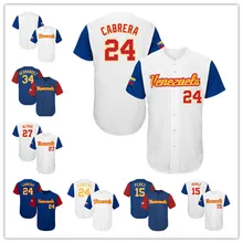 Men\u0027s Venezuela Baseball Miguel Cabrera Jose Altuve Felix Hernandez Salvador Perez 2017 World Baseball Classic Replica · 14 Colors Available