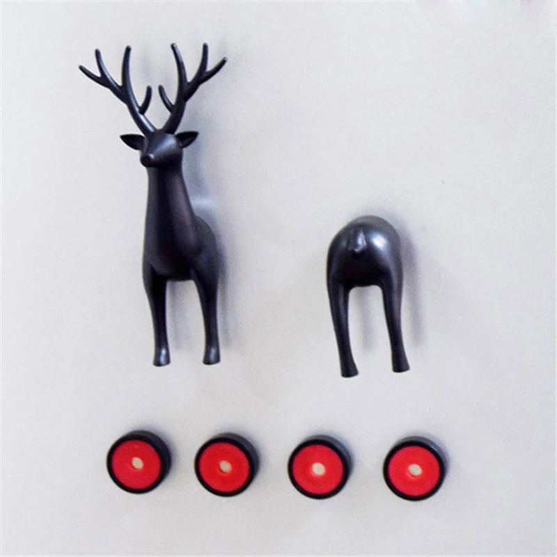

1pcs 3D Animals Deer Wall Stickers Magnetic Post-it notes Fridge Message Comments Refrigerator Cabinet Kitchen Home Decor