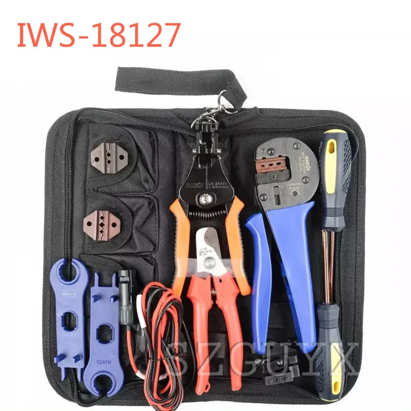 

Photovoltaic crimping pliers multi-purpose stripping pliers MC4 connector combination set hand tool 2.5-6mm2 AWG14-10