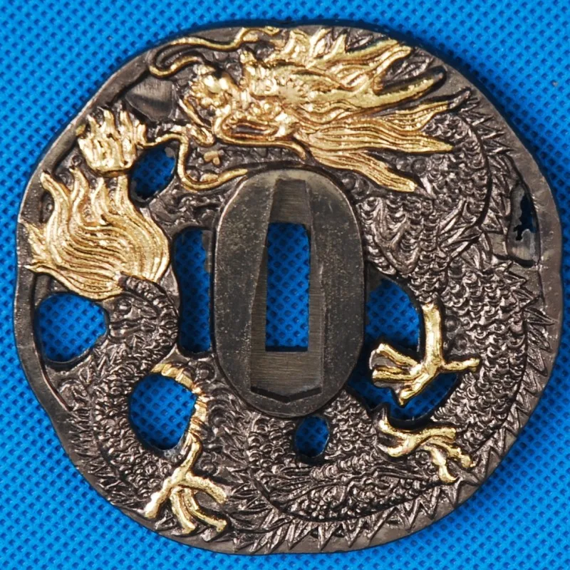 Новое поступление воин резной меч из сплава ручная защита Tsuba японский