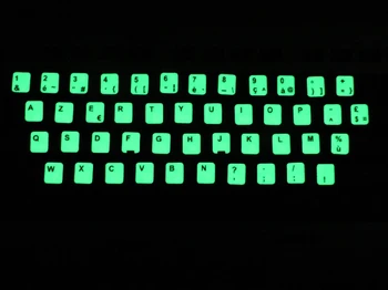 

Fluorescent keyboard stickers Russian English French Korean layout letters Fluorescence luminousShine long time