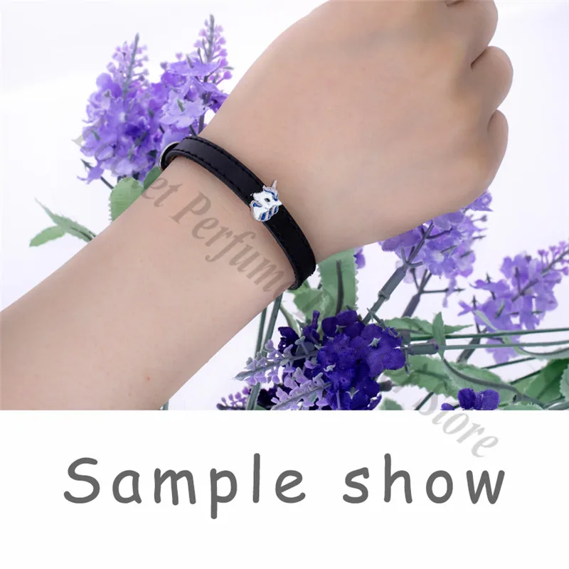 Genuine Real Leather Slide Letter Charms Bracelet Jewelry Making 1pc 8mm 10mm Wristband Women Men Pet Collar DIY Accessories leather bracelet charm bracelet