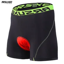 ARSUXEO мужское Велосипедное Нижнее белье MTB велосипед велосипедные шорты 3D Мягкие велосипедные Компрессионные шорты 006