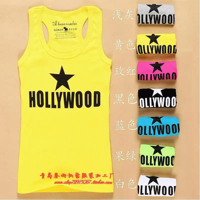FREE SHIPPING~2013 NEW Summer Candy colors 100% Cottom Vest Sling Tank Top Vests T-shirt | Женская одежда