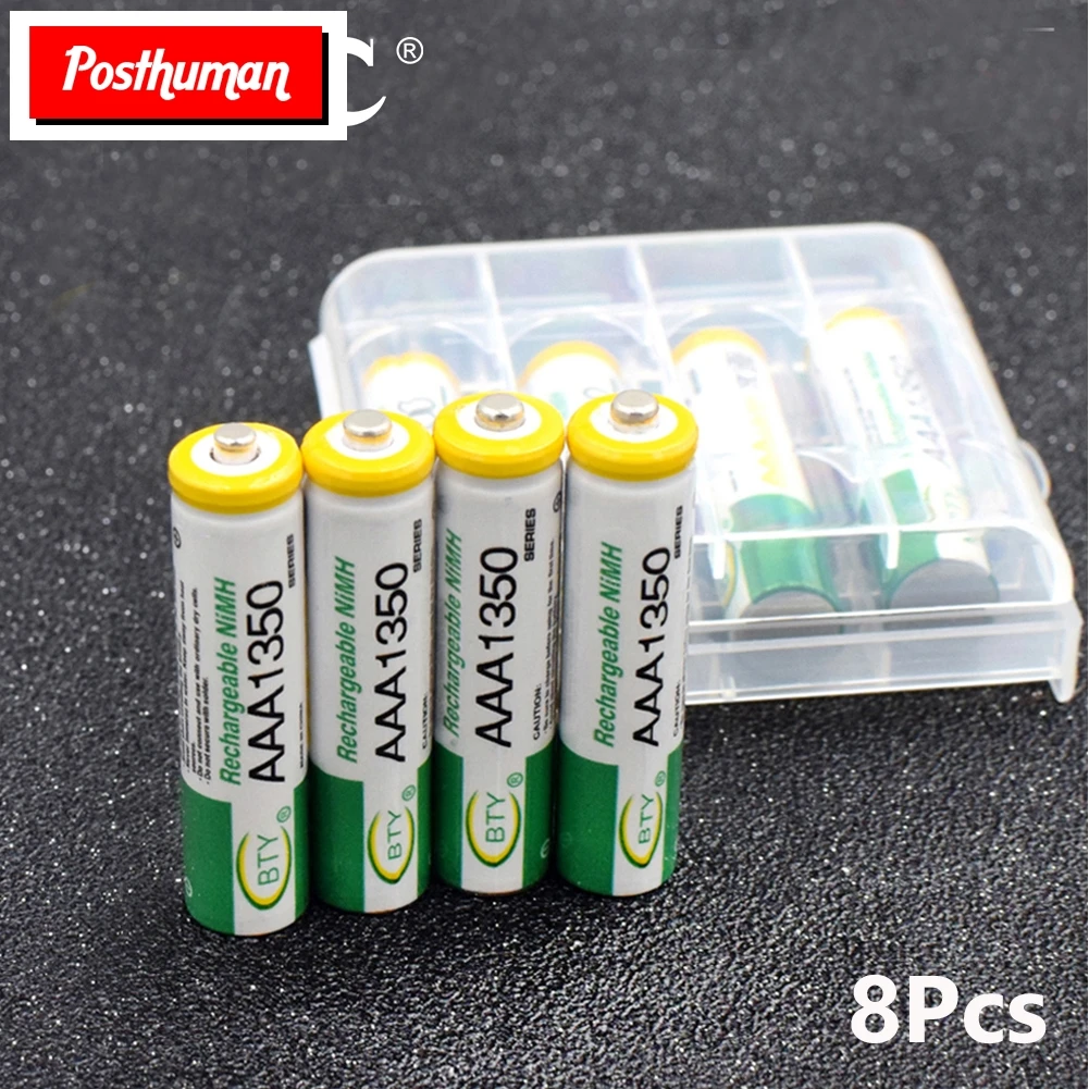 Postuman 8x1350 mah Ni-MH AAA батареи 1,2 V аккумуляторная батарея LR03 Ni-MH батарея для Xbox 360 PS3 nintendo wii камеры MP3