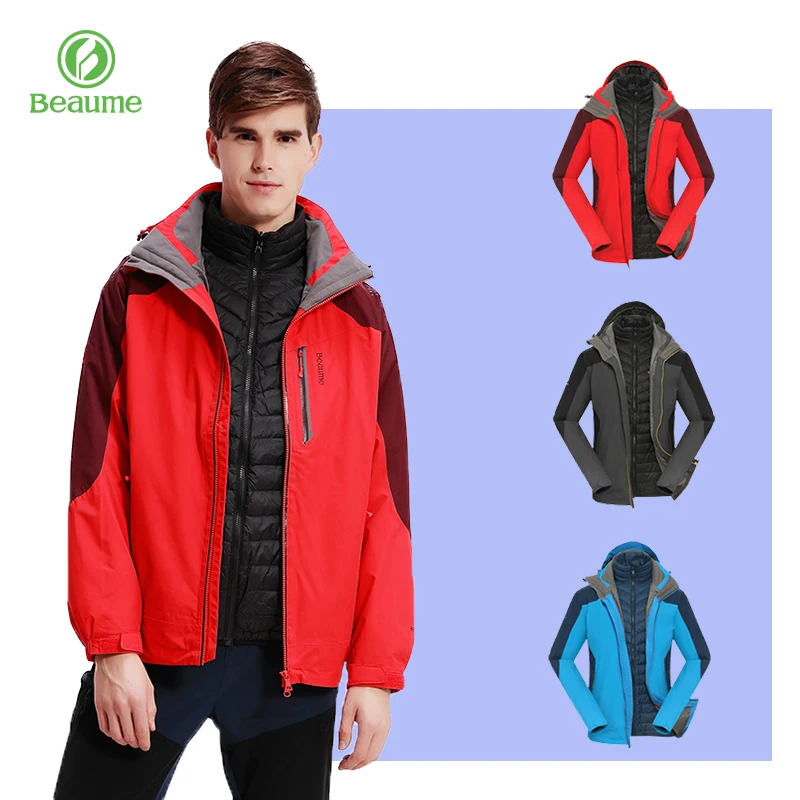 

Beaume Outwear Windproof&Waterproof Camping 3 in 1 Jacket for Men 64079