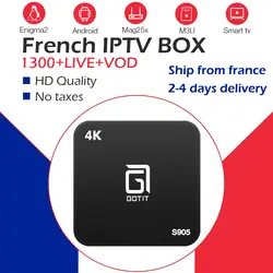 S905 Android tv box с IPTV, французский ip tv подписка канал FHD 1300 Live tv Испания Бельгия арабский Франция телевизионная коробка