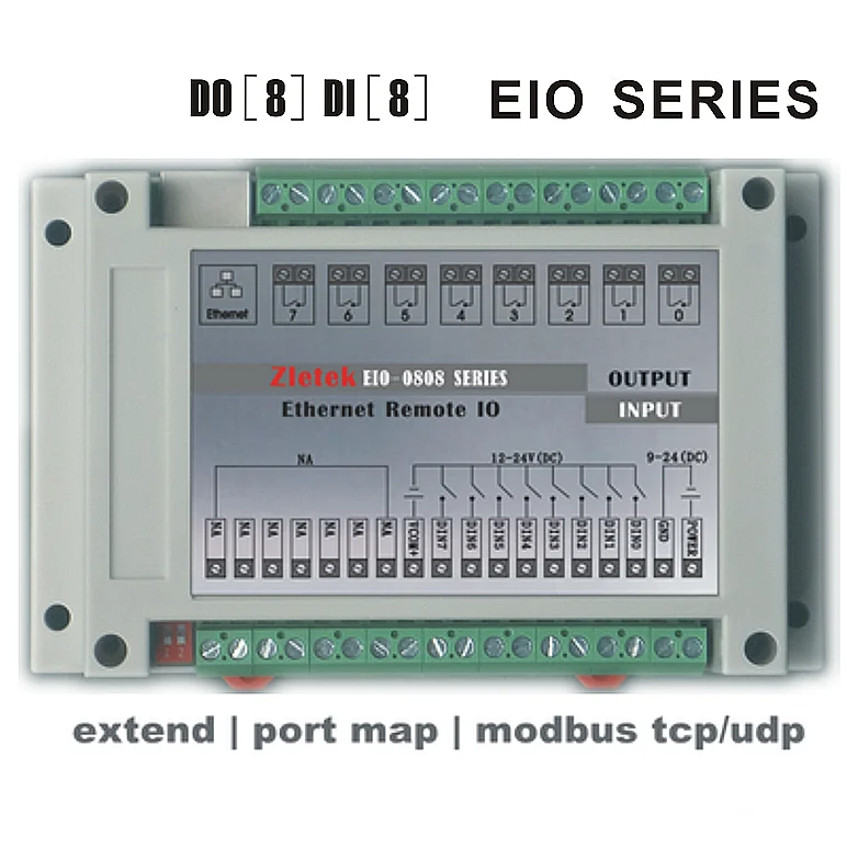 8 в 8 из Ethernet релейный модуль, P2P логическое Управление ПЛК Программирование, MQTT Modbus TCP RTU HTTP веб-IO, аналоговый PT100 расширяемый