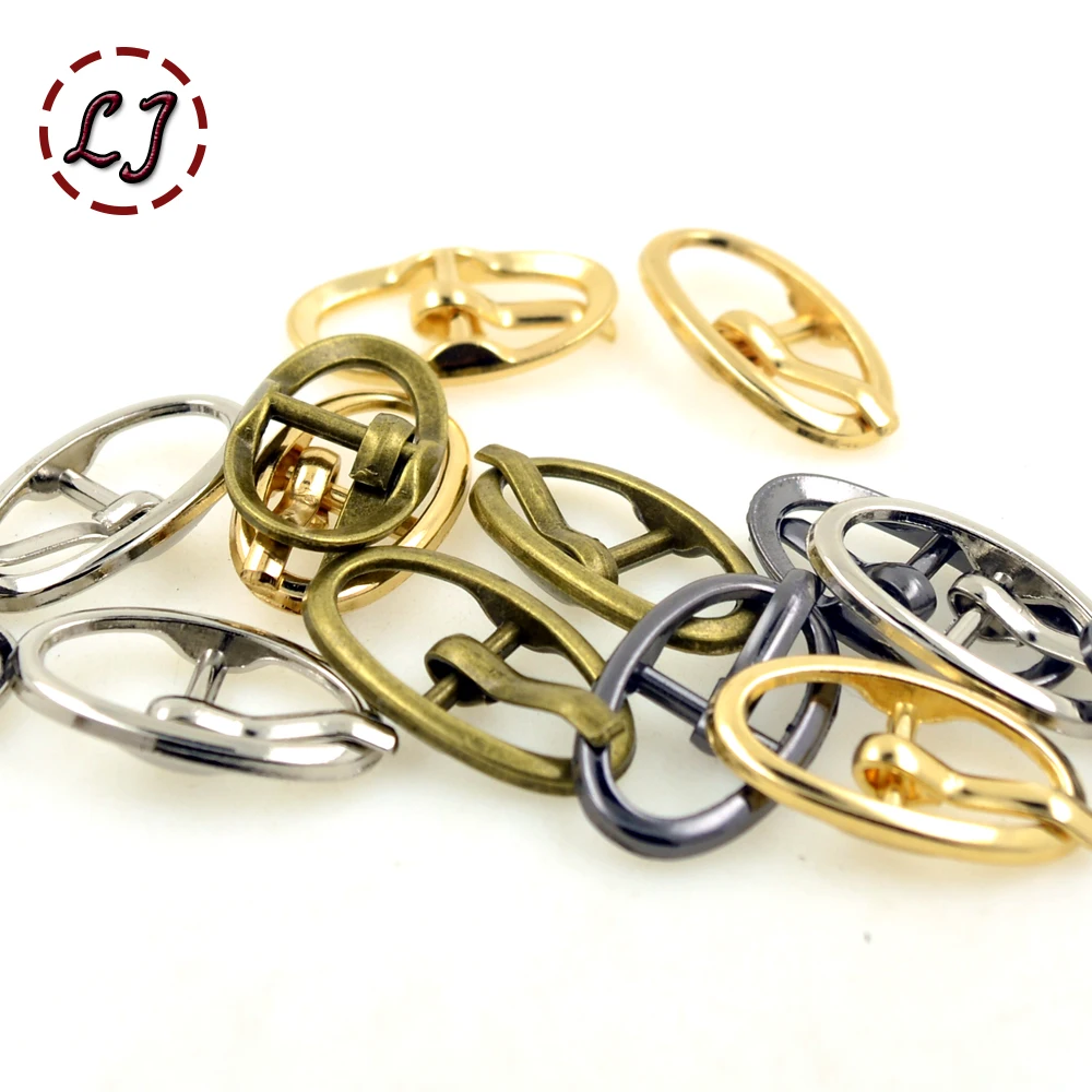 

New high quality 30pcs/lot silver gun-black gold bronze 8mm oval alloy metal shoes bags Belt small Buckles DIY sew accessories