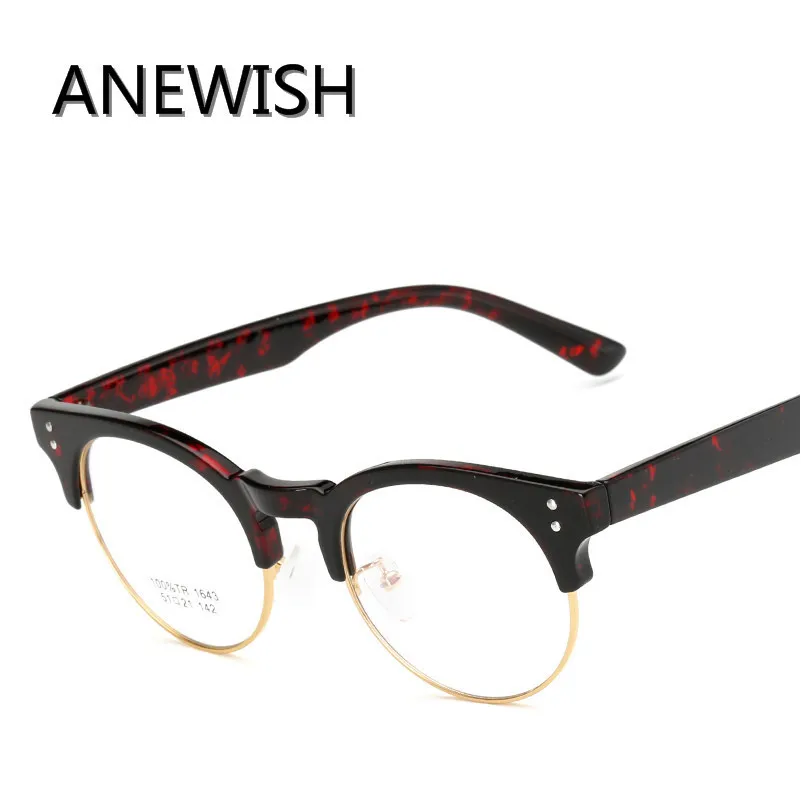 Anewish 2018 корейская мода оптических TR90 высокое качество Очки Для женщин ретро
