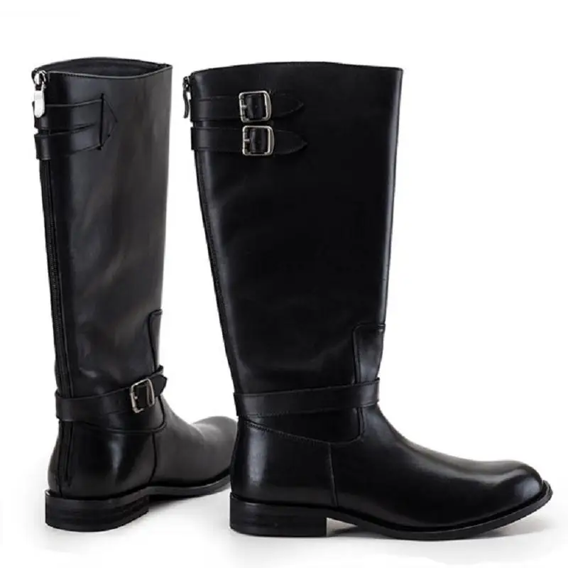 Estilo Preto De Tendência Montaria Sapatos Adulto Homens Homme Genuíno Britânico Inverno Chaussure Outono Couro Ankle Botas Moda Boots Mycolen YwqvxnUF1Y