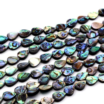 

Wholesale Natural Stone Beads 10x14mm Drop Pear Fancy Abalone Shell Fit DIY Charms Bracelet For Jewelry Making