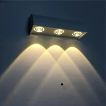 Водонепроницаемый внутренний наружный светильник, настенный светильник, 3 Вт, 9 Вт, поверхностный монтаж, светодиодный настенный светильник, белый/черный, для дома, сада, крыльца, светильник