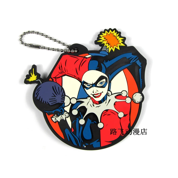 

Anime Model Batman Action Figure Rubber Keychain Bane Harley Quinn Scarecrows Penguin Mobile Phone Schoolbag Pendant 6cm