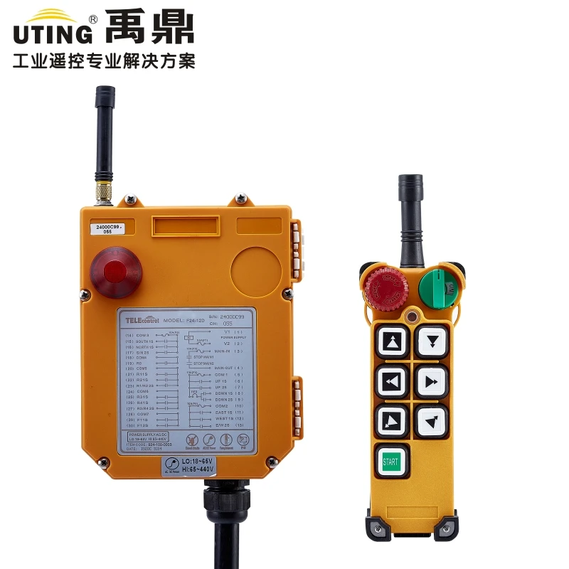 

Telecontrol Brand F24-6D industrial Wireless Remote Control AC/DC universal Control for Crane 1transmitter and 1receiver