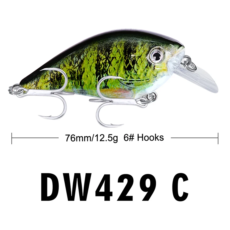 1 шт. PRO BEROS Topwater Crankbait рыболовная приманка 7,5 см 13 г Искусственные воблеры кривошипная Приманка для ловли карпа - Цвет: BKB Hook C