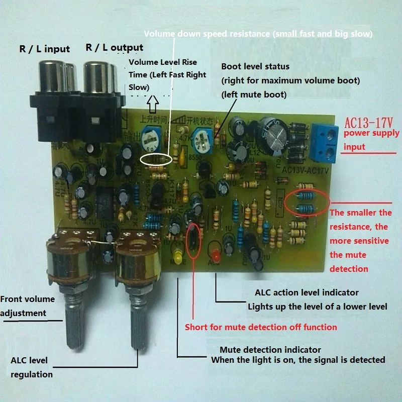 Ультра линейный ALC уровень громкости автоматический стабилизатор напряжения печатной платы. С стабильным регулированием рабочего