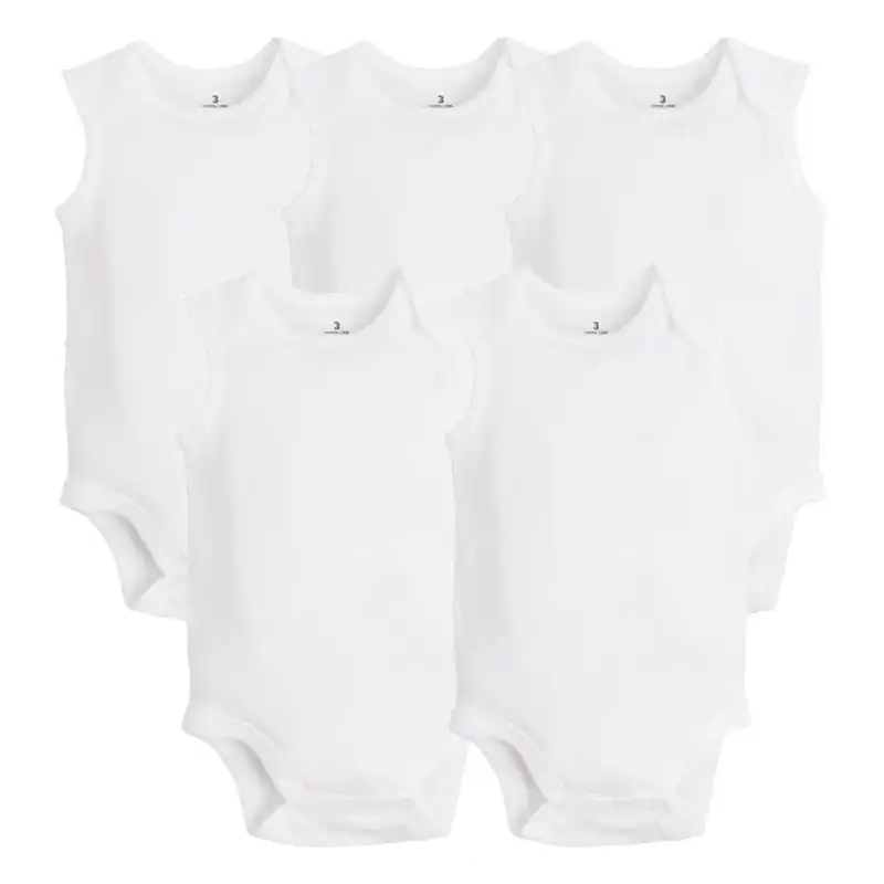 Body Blanc Pour Nouveau Ne 2016 Coton 5 Pieces Lot Vetements D Ete Sans Manches Pour Bebe Garcon Et Fille Combinaisons Pour Enfants 100 Aliexpress