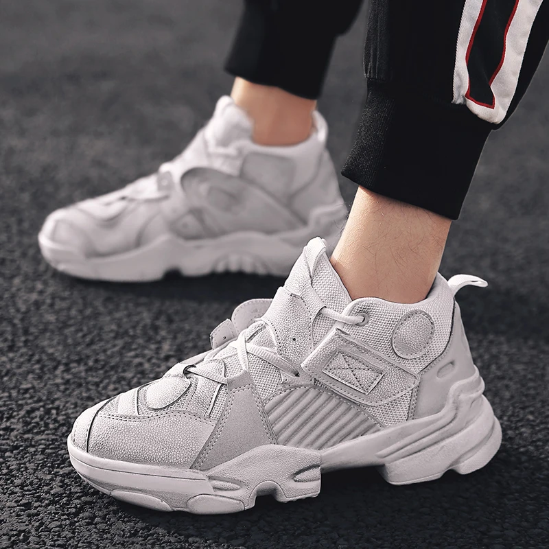 

GOODRSSON Retro Fashion Men'S Tide Shoes Sport Running Shoes Outdoor Casual Shoes Male Lace Up Thick Bottom Increased Height Men