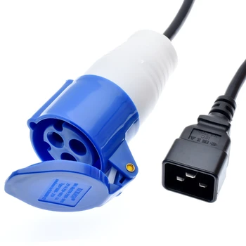 

C20 Plug to 316C6 Connector Power cord to plug a device with a IEC309 316P6 inlet or plug into an IEC320 C19 receptacle,16Amps
