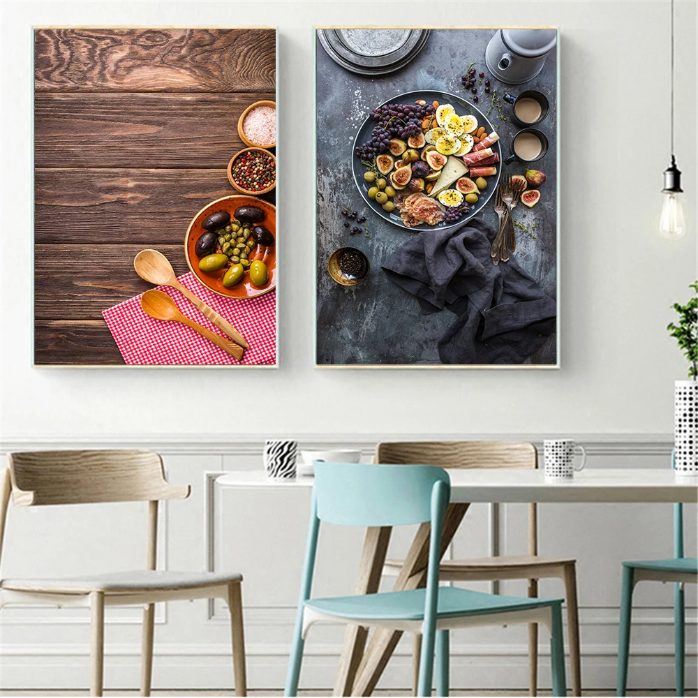 

Kitchen Decor Fruit Poster Seasoning Foods Canvas Painting HD Print Wall Art Picture For Living Room Home Decoration No Framed