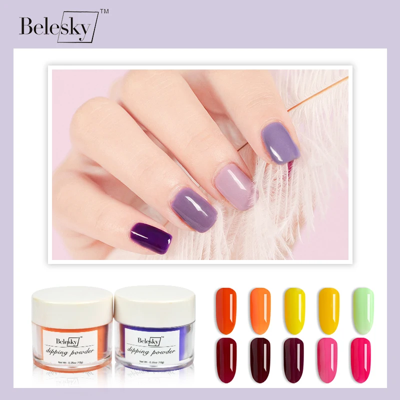 Порошок для ногтей BELESKY Dipping 10 г 2019 новейший натуральный сухой чистый цвет