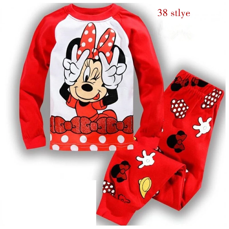 

baby Boys girls clothing children Pajamas mini mouse clothing spring Set Cartoon Sleepwear Suit kids elsa clothes 18M-6Yrs Set