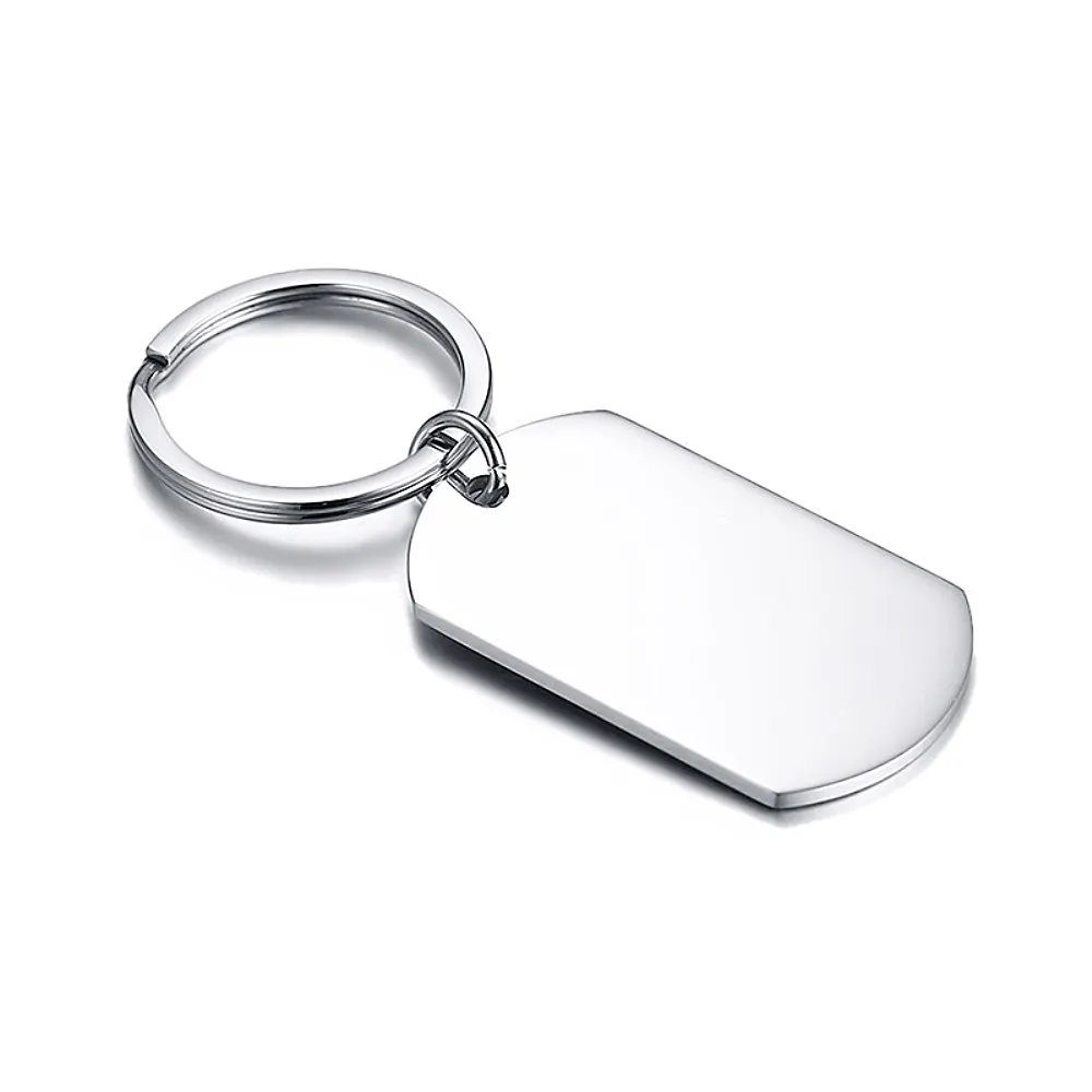 

Stainless Steel Large Size Blank Hand stamped Keychains Diy Engraved