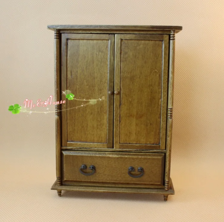 مصغرة بيت الدمية مصغرة الأثاث الاكسسوارات النمط الصيني الطازجة خزانة تعمل جيدا