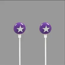 Стильная футболка с изображением персонажей видеоигр шоколад Звезда наушники 3,5 мм наушники-вкладыши простой Стиль разные цвета для всех мобильных телефонов mp3 плеер 200 шт./лот