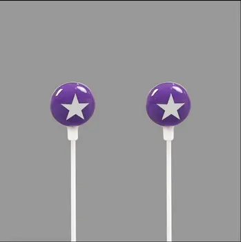 

Cute Cartoon Chocolate Star Earphone 3.5mm Jack In-ear Simple Style Mutil Colors For all mobile phone mp3 player 200pcs/lot