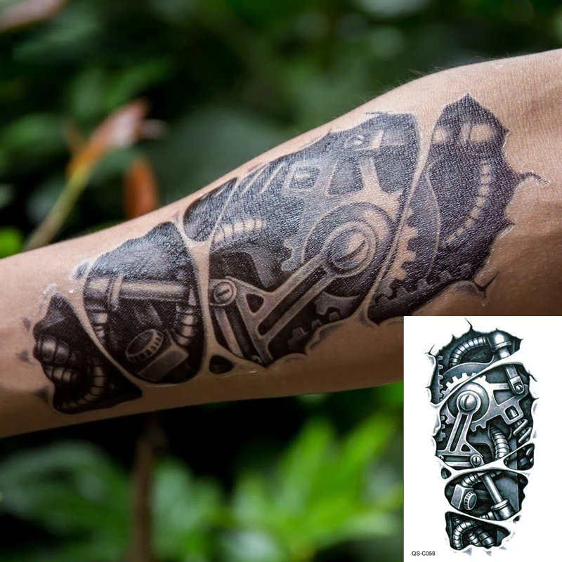 Ommgo realista tyrannosaurus rex dinossauro tatuagens temporárias para  crianças homem adesivo antebraço tatuagem falsa tatoos arte do corpo braço  preto - AliExpress