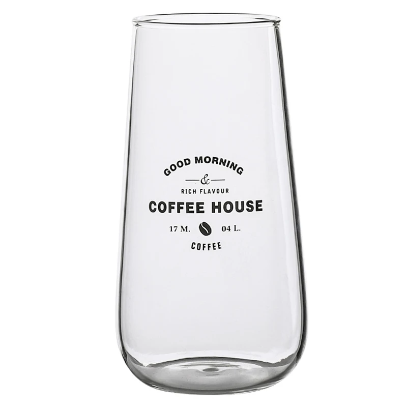 1Pc Glass Cup Large Beer Coffee Cup Transparent Glass Beer Coffee Mugs Breakfast Juice Milk Cup Glass Home Office Mug Drinkware (7)