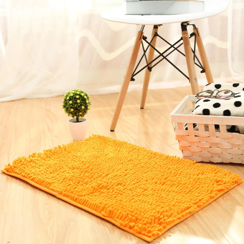 MustHome 40x60 см нескользящий коврик для ванной из микрофибры современный коврик для ванной комнаты - Цвет: Orange