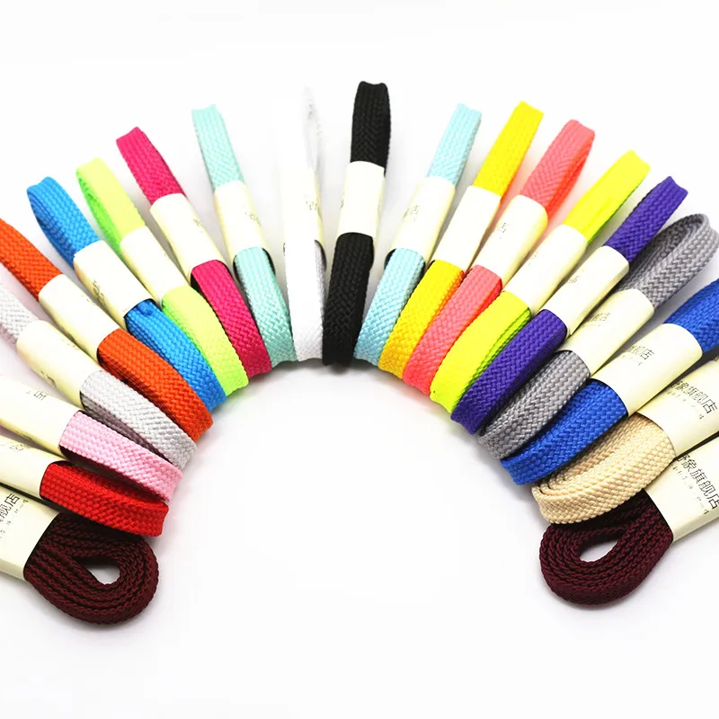 Wholesale New Arrived Double Hollow Sports Shoelaces Polyester Solid