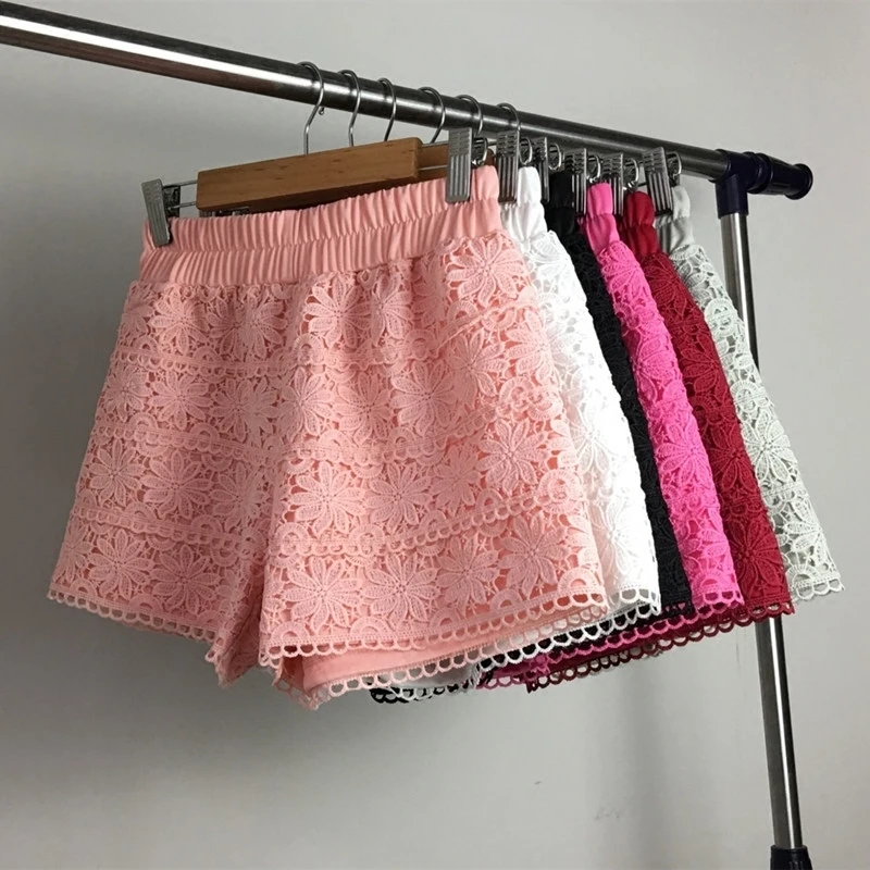 New Women Lace design Shorts Fashion Shorts Summer female casual Short