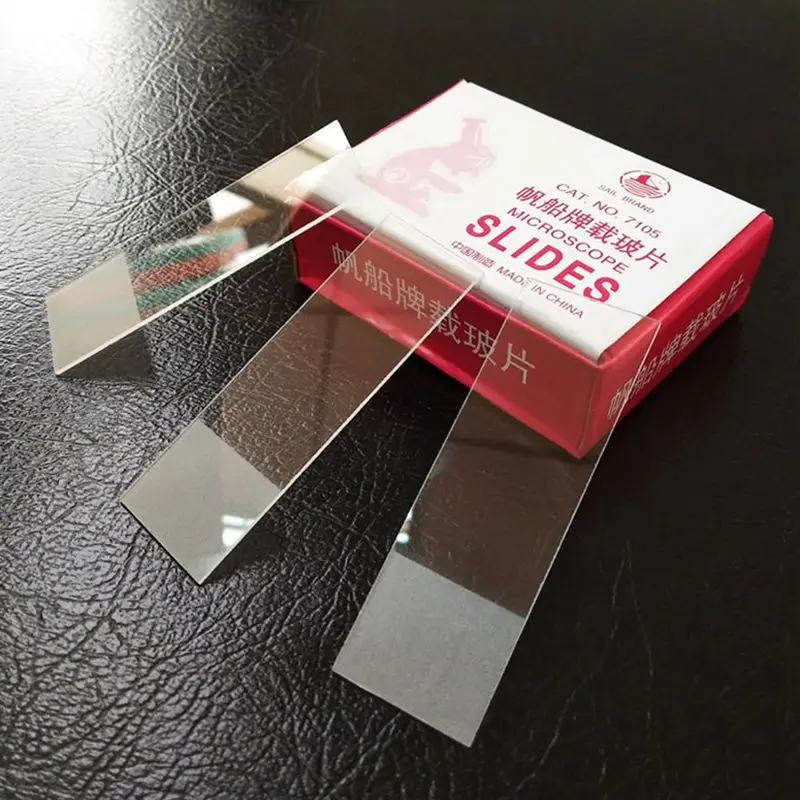 50PCS 25x76 mm Blank Microscope Glass Slides Single Side Frosted Slides