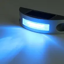 Синий/красный/белый/зеленый/желтый Открытый водонепроницаемый солнечной энергии 6 светодиодный светильник дорога подъездная док-станция наземный шаг лампа путь светильник Новинка