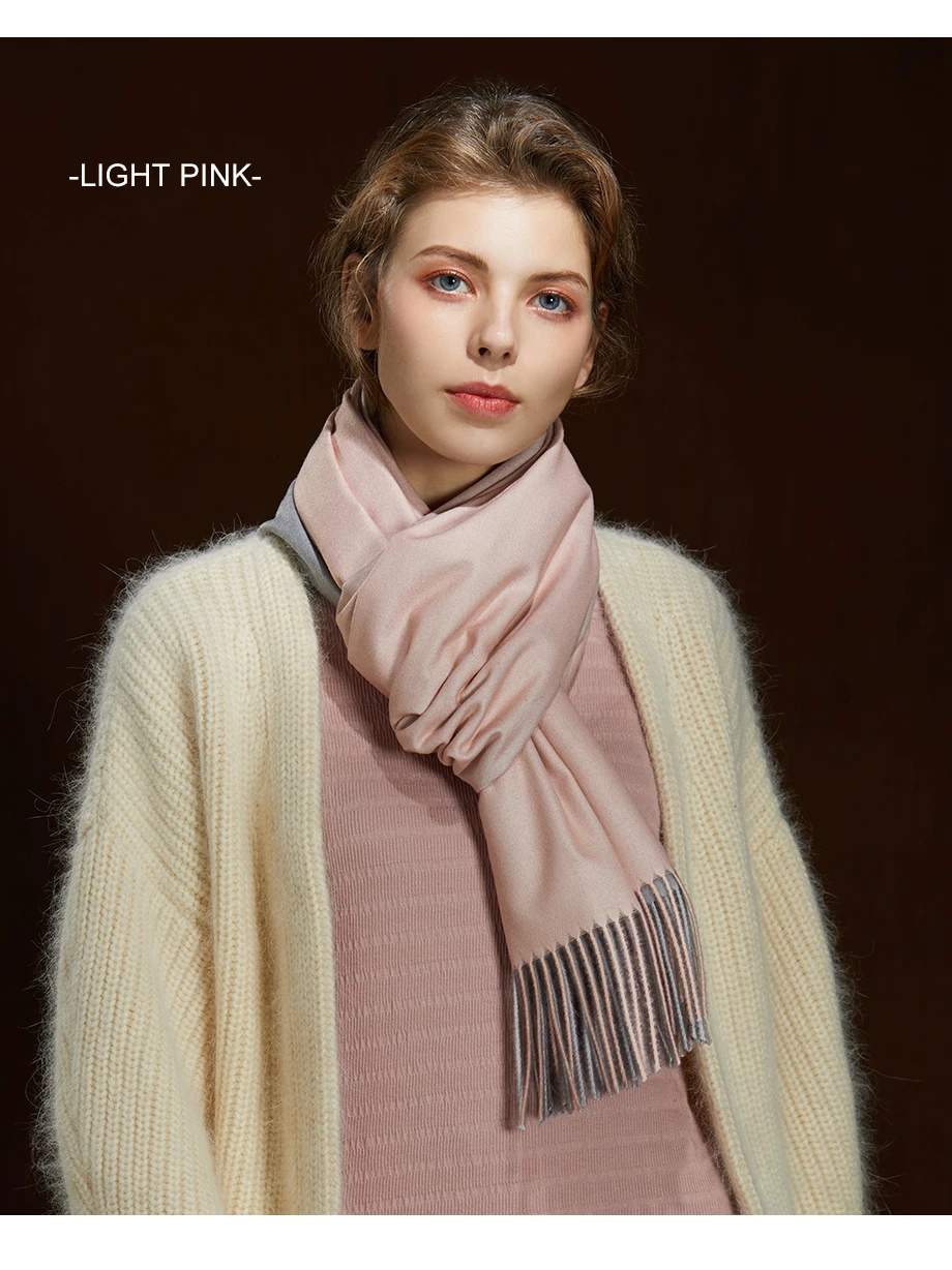 Women's Cashmere Scarf Winter Pashmina Solid Woman Fashion Scarves&Shawl Lady's Knit Shawl Long Scarf Wraps Size180cm65cm (11)