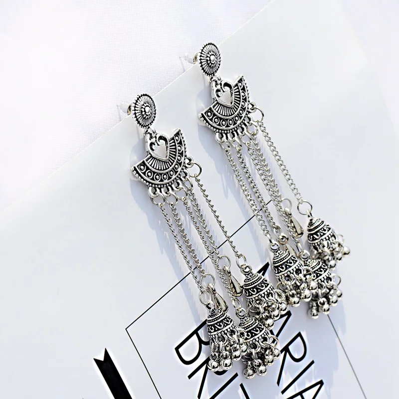 Египетские Винтажные серьги Jhumka индийские турецкие ювелирные изделия для женщин