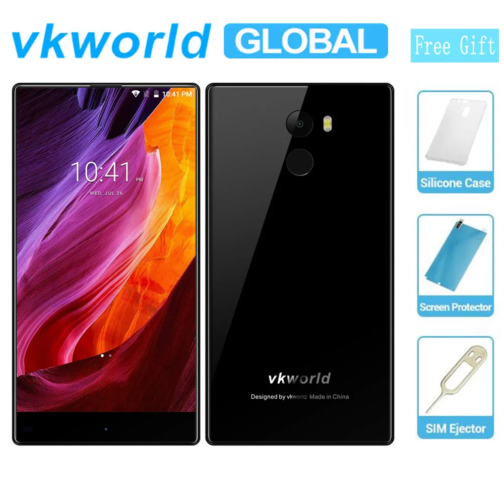 

Original VKworld Mix Plus 4G Mobilephone 5.5" Full Screen 3GB 32GB Android7.0 MTK6737 13MP+8MP Fingerprint 2850mAh Cell phones