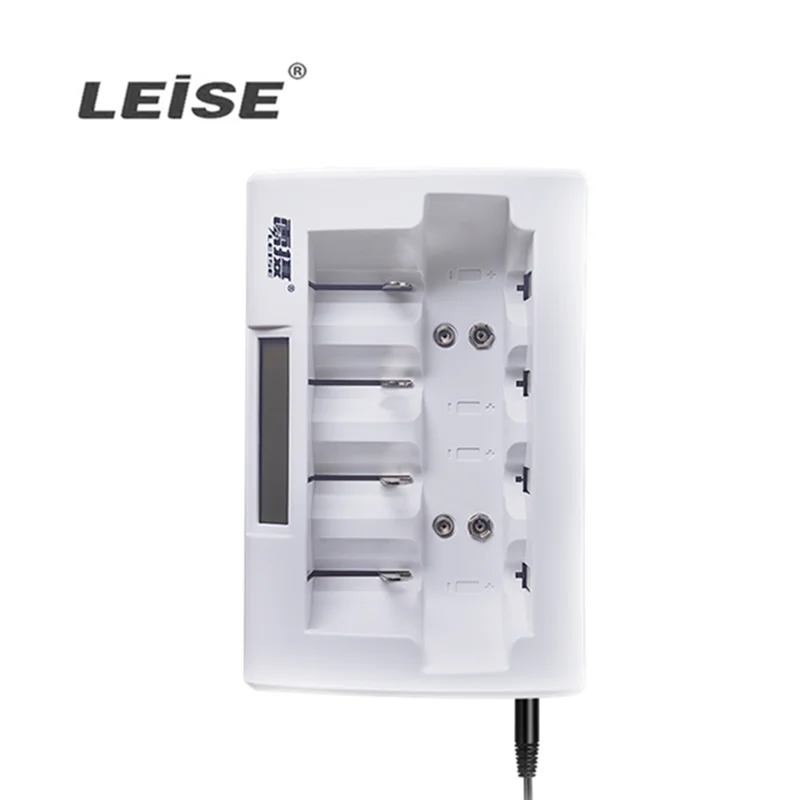 

LEISE C901 Battery Charger with LCD Display 4 slots Multifunctional Intelligent Quick-charging Universal Safe and Convenient