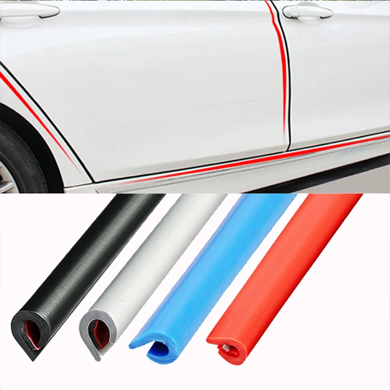 Universal Car Door Edge Rubber Scratch Protector 5M 10M Moulding Strip Protection Strips Sealing Anti-rub DIY Car-styling