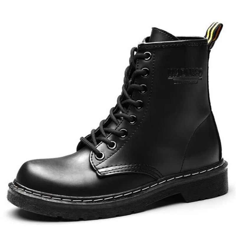 

DIWEINI New PU Leather Ankle Boots Women Fall Winter Flat Platform Shoes Plus Size 35-43 Martins Boots Zip Motorcycle Booties