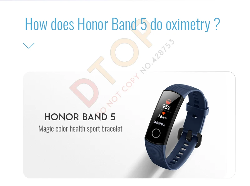 Смарт-браслет huawei Honor Band 5 для здоровья, спортивный браслет, цветной сенсорный экран, плавающий ход, Обнаружение сна, пульса