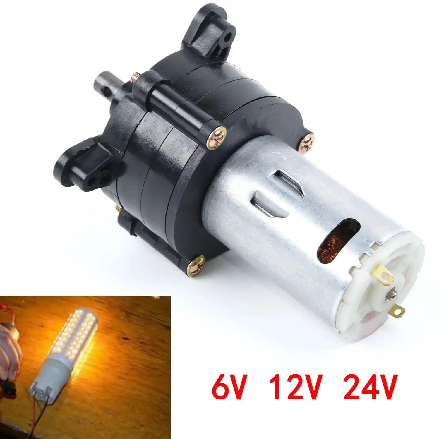 New Arrival Black Silver Dc 6v 12v 24v Generator Hand Dynamo