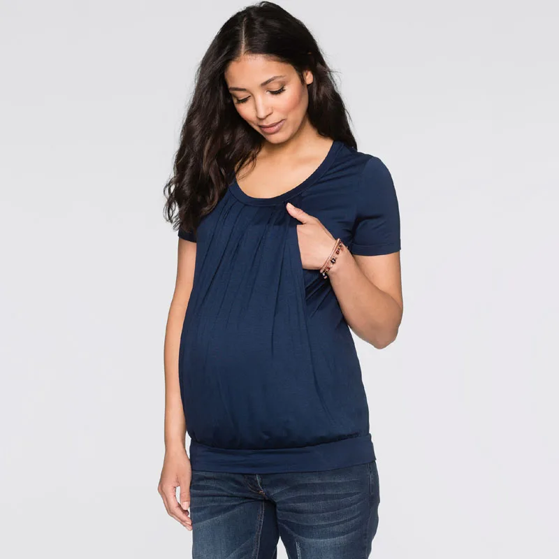 Summer Breastfeeding T shirts For Pregnant Women Lactation Clothes