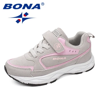 

BONA New Classics Style Children Casual Shoes Synthetic Boys Loafers Hook & Loop Girls Flats Comfortable Light Free Shipping