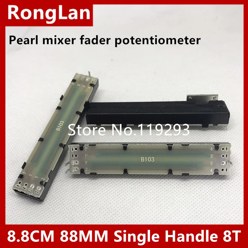 

[SA]8.8 cm slide potentiometer single joint B10K B10KX2 8MMT Straight Shaft--10PCS/LOT